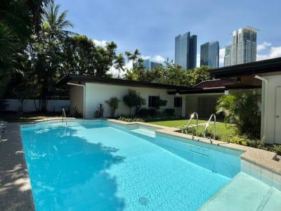 House and Lot with Pool for LEASE/RENT in Urdaneta Village, Makati - rental in Makati